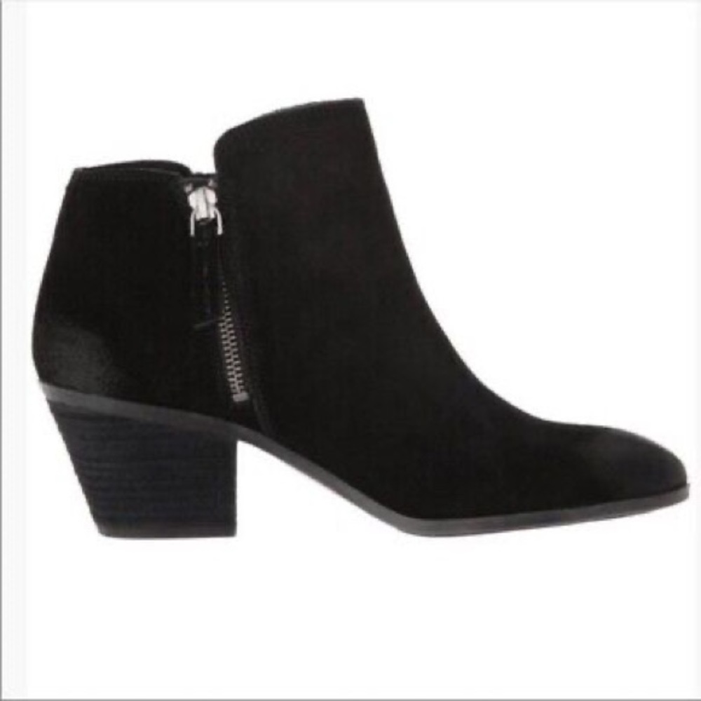 Frye Judy/Judith Double Side Zip Bootie in Black Suede